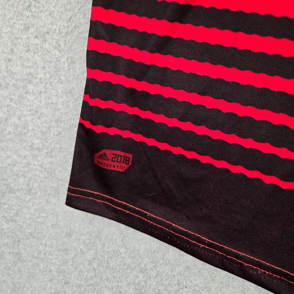 Manchester United Men Activewear Shirt XS Red Striped Adidas Lukaku 9 Climachill